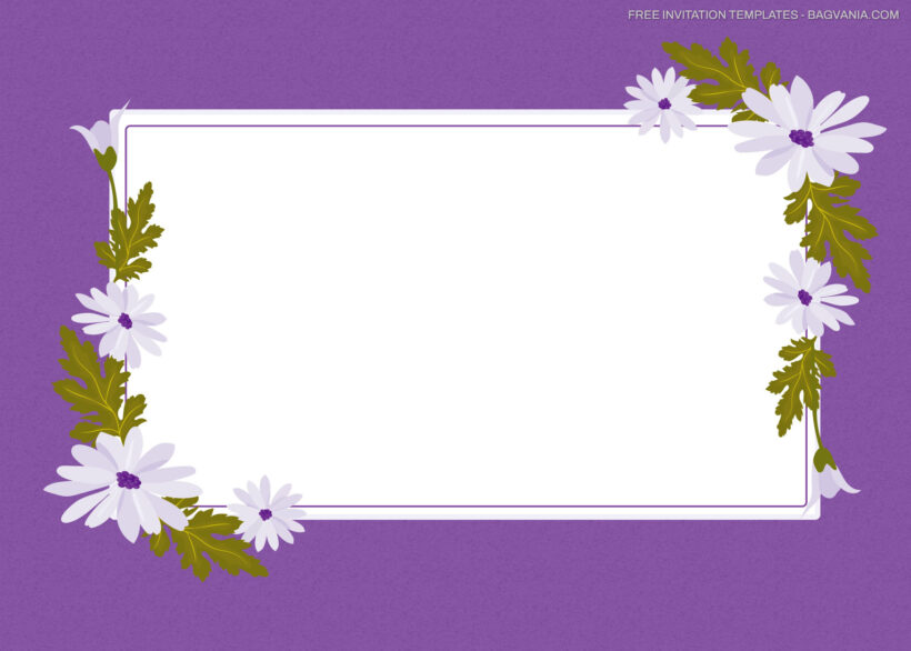 12+ Purple Power Daisy Floral Invitation Templates
