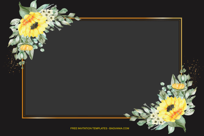 8+ Glittering Sunflower Floral For Invitation Templates