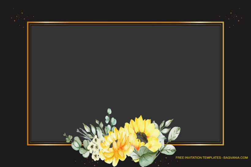 8+ Glittering Sunflower Floral For Invitation Templates