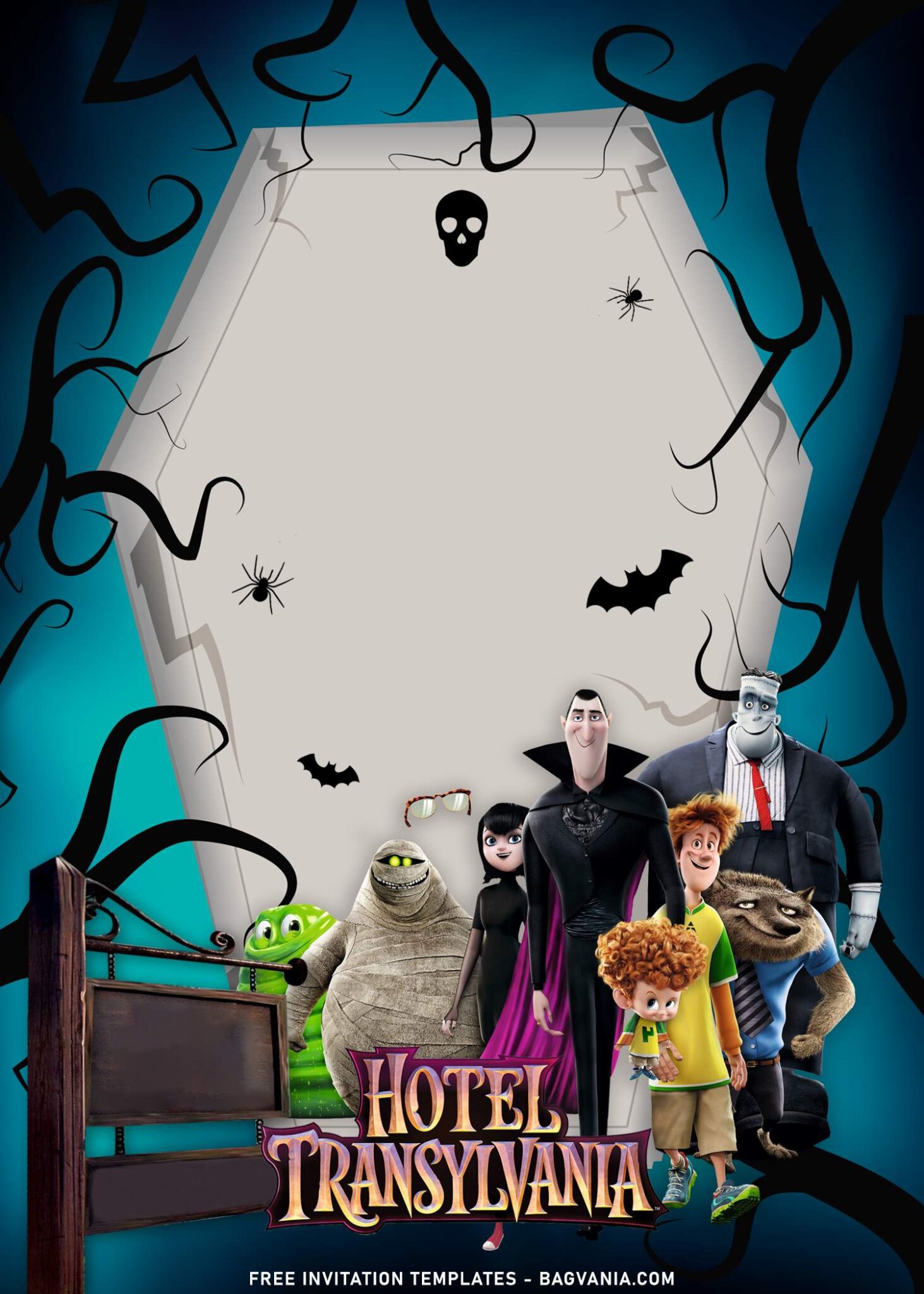 11+ Spooky Hotel Transylvania Birthday Invitation Templates | FREE ...
