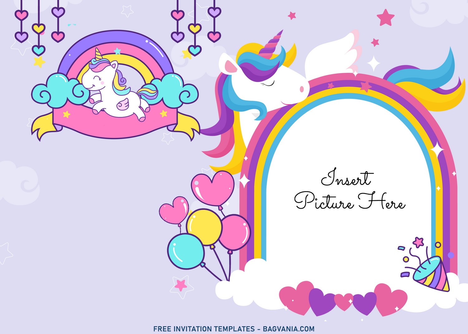 11+ Magical Unicorn Birthday Invitation Templates With Colorful Pastel