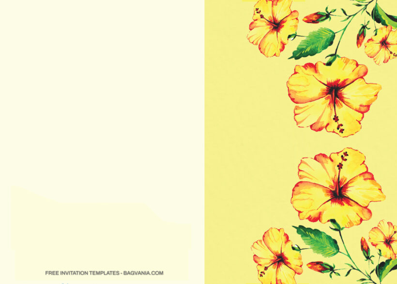 9+ Tropical Sunny Hibiscus For Invitation Templates