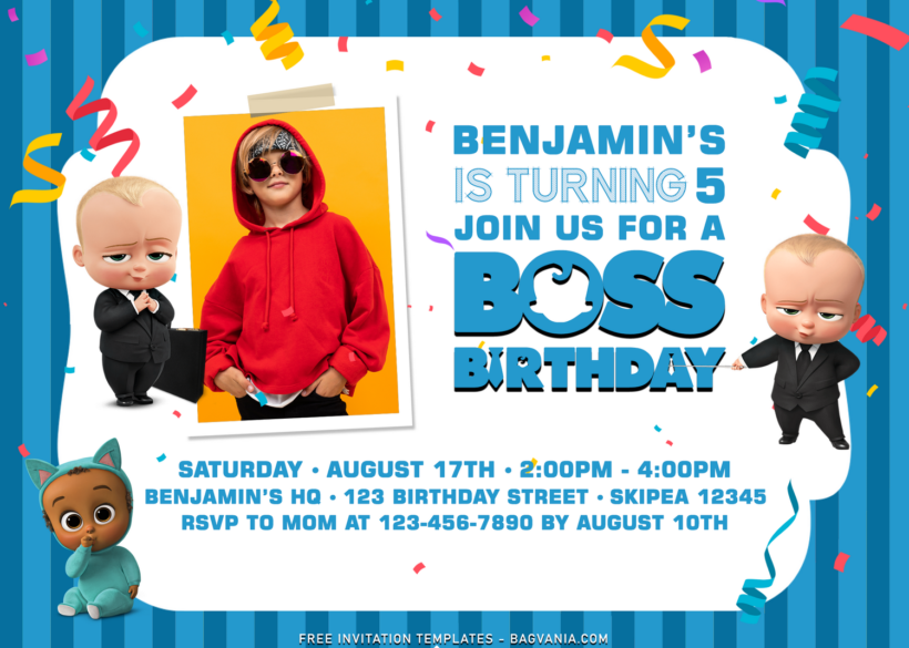 7+ Adorable Boss Baby Birthday Invitation Templates | Bagvania