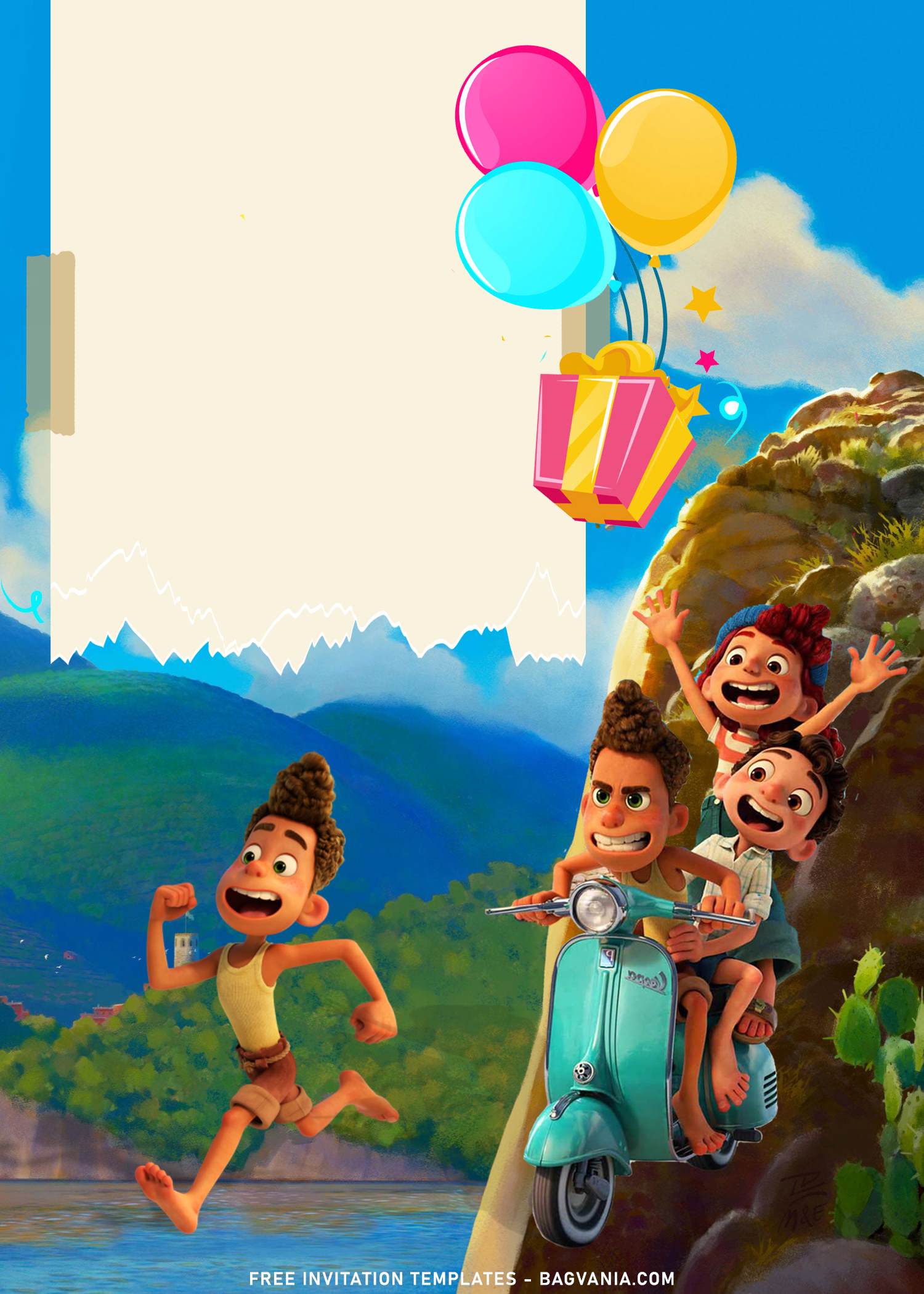 8+ Disney Luca Birthday Invitation Templates For Your Kid's