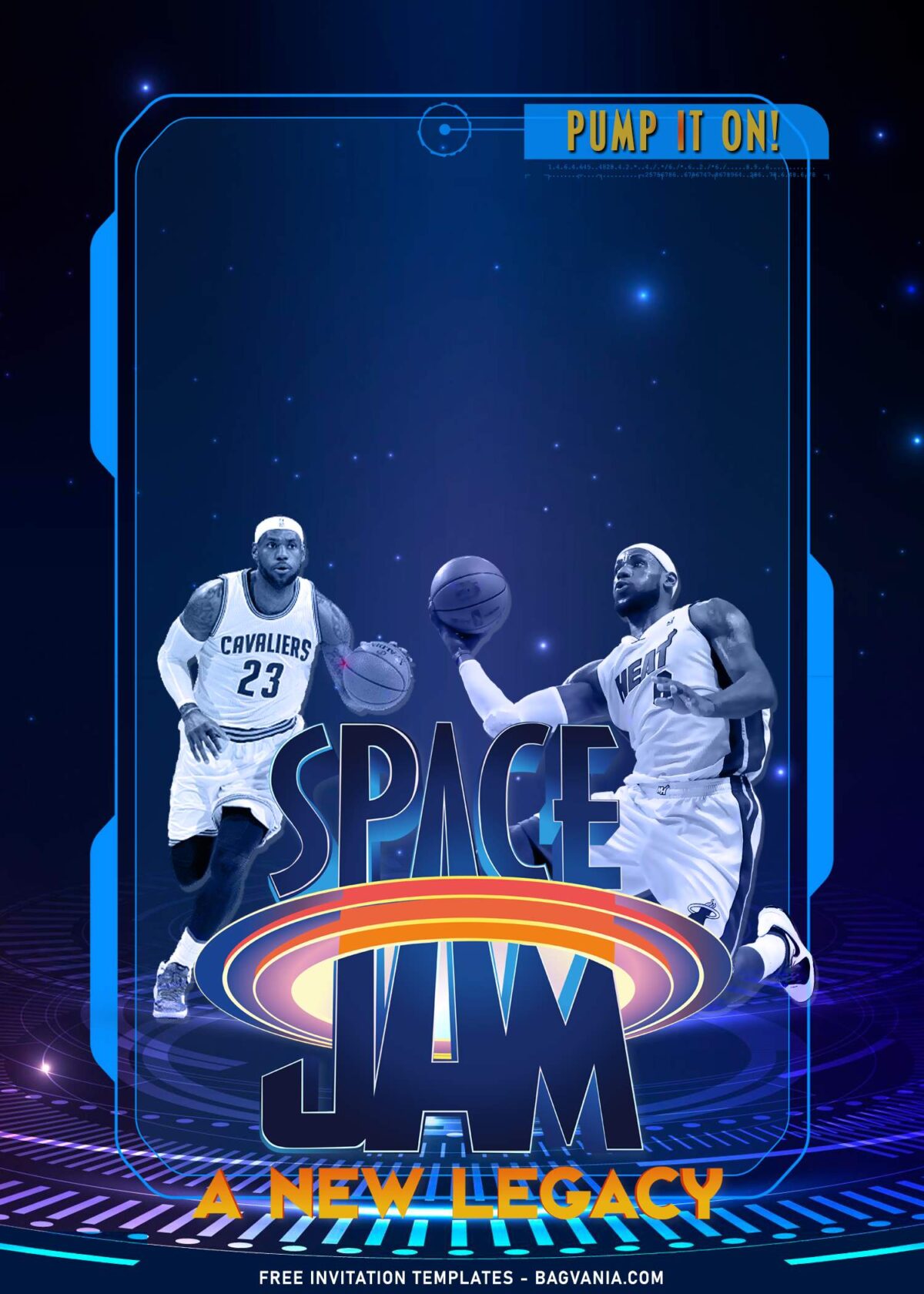 9+ Space Jam Birthday Invitation Templates For Kids Of All Ages with 