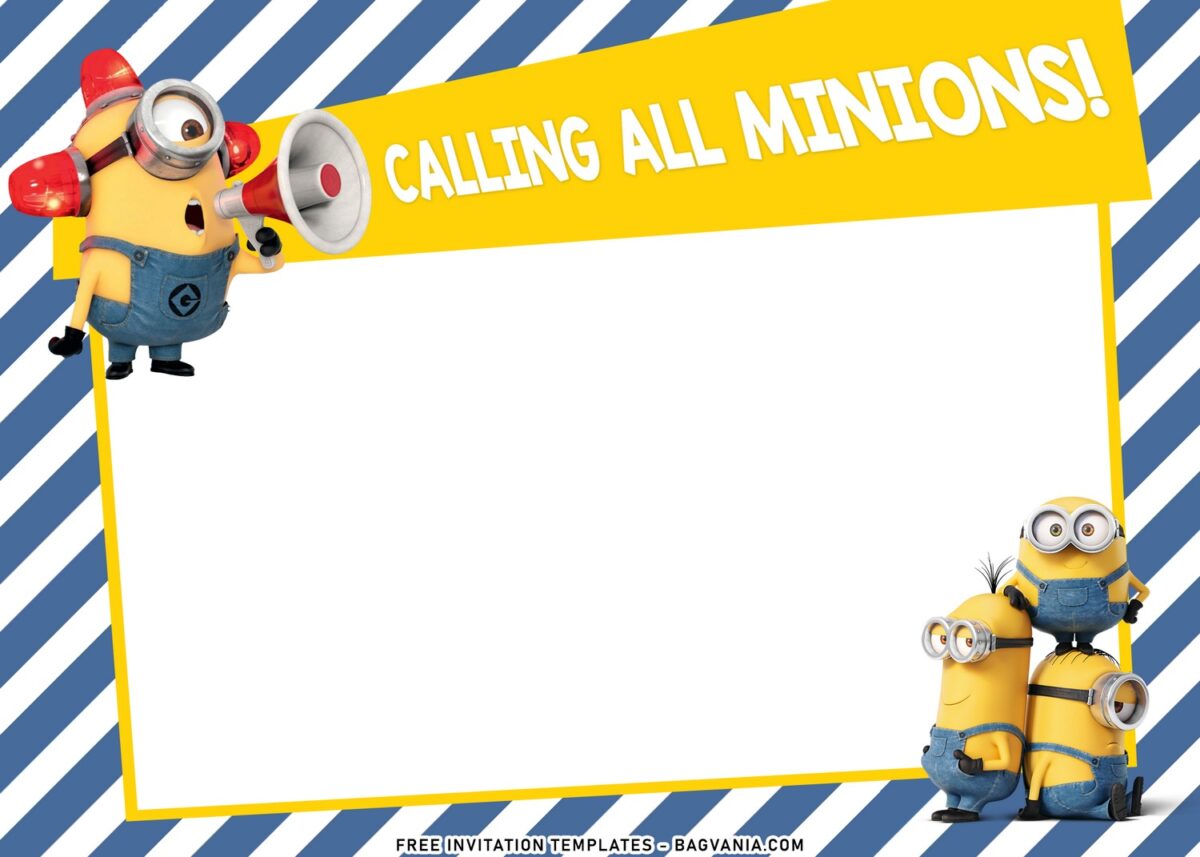 8+ Cute Minion Birthday Invitation Templates Perfect For Your Kid’s Birthday with Bob and Kevin