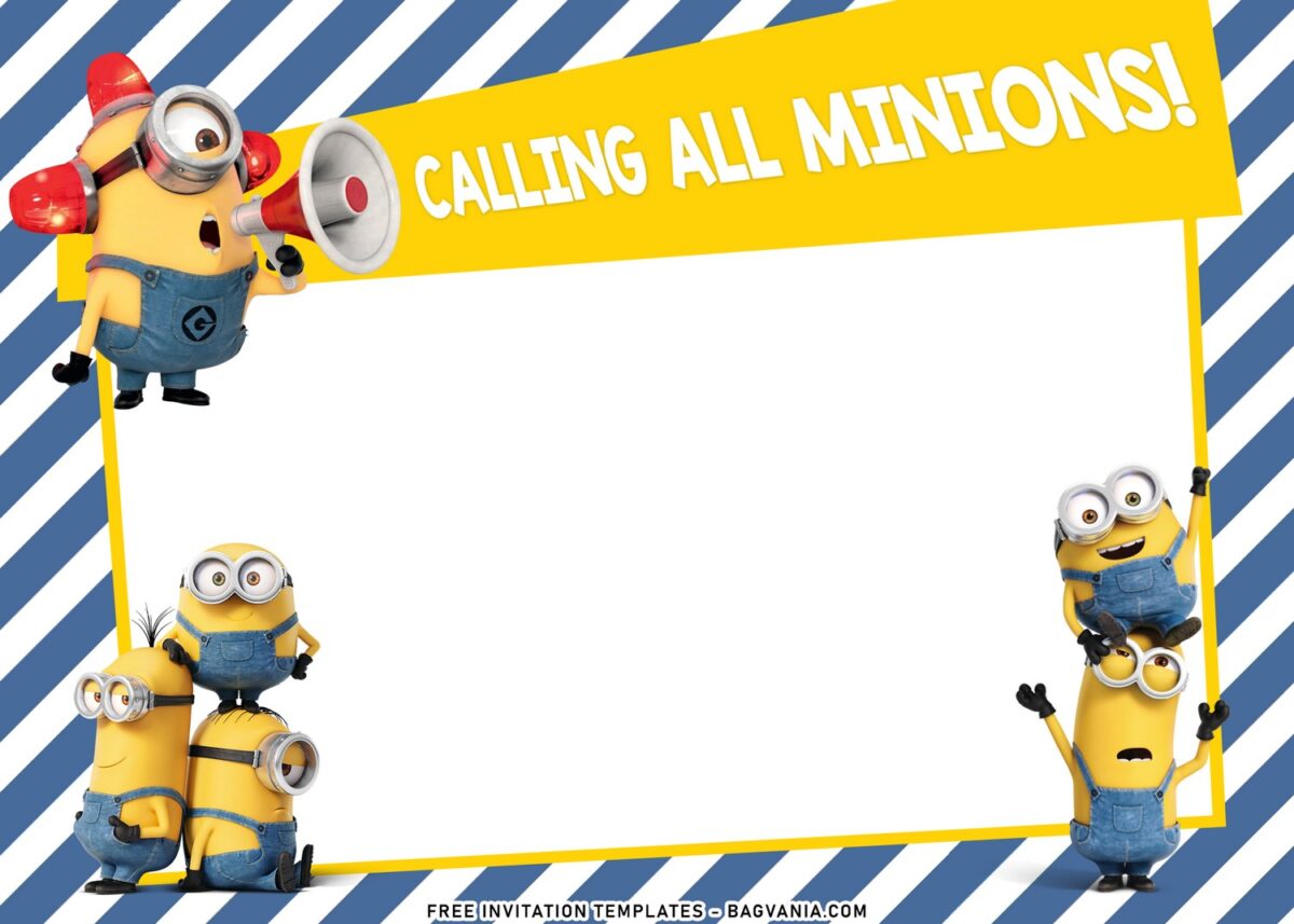 8+ Cute Minion Birthday Invitation Templates Perfect For Your Kid’s Birthday with Stuart