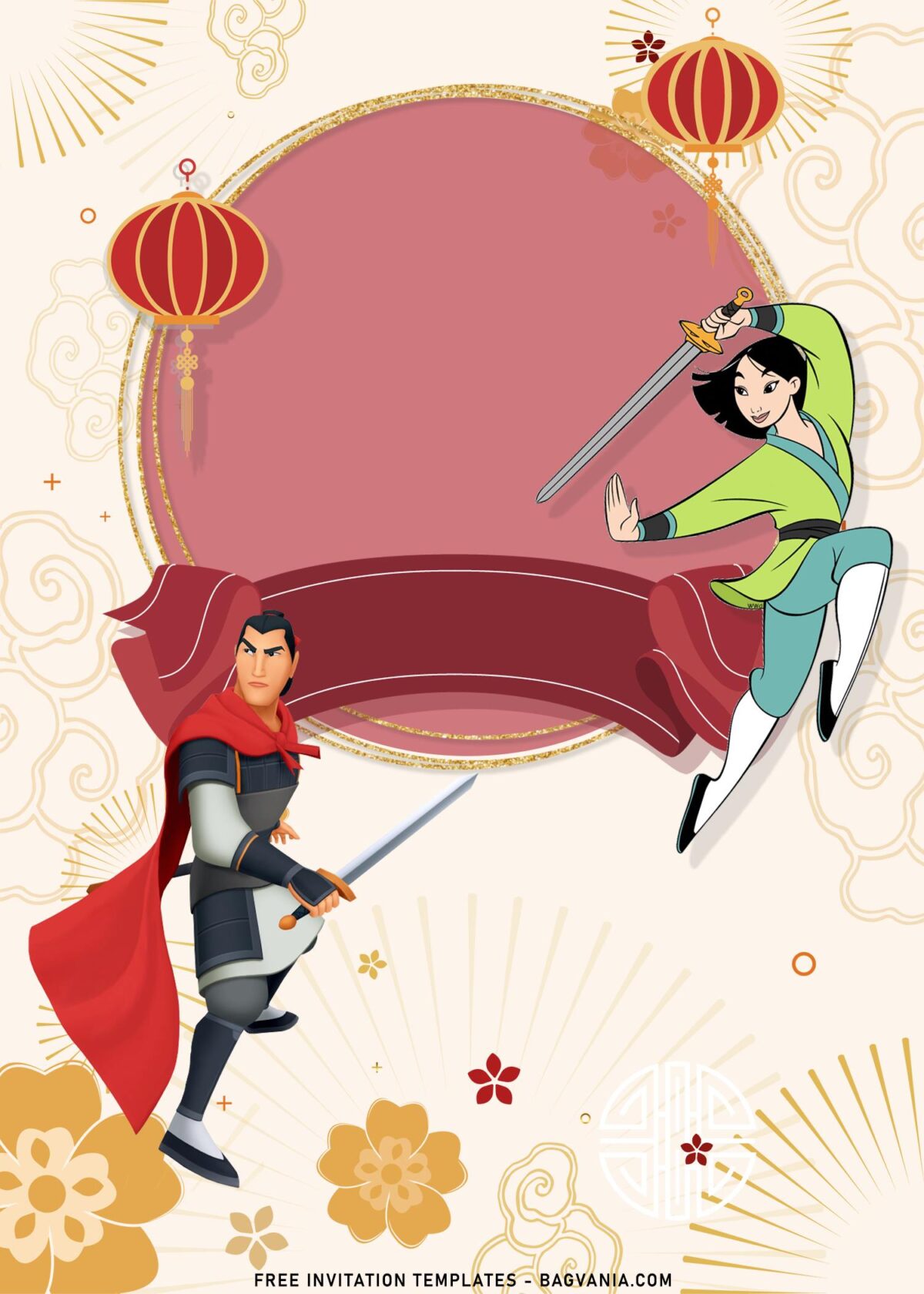 8+ Princess Mulan Birthday Invitation Templates with Li Shang