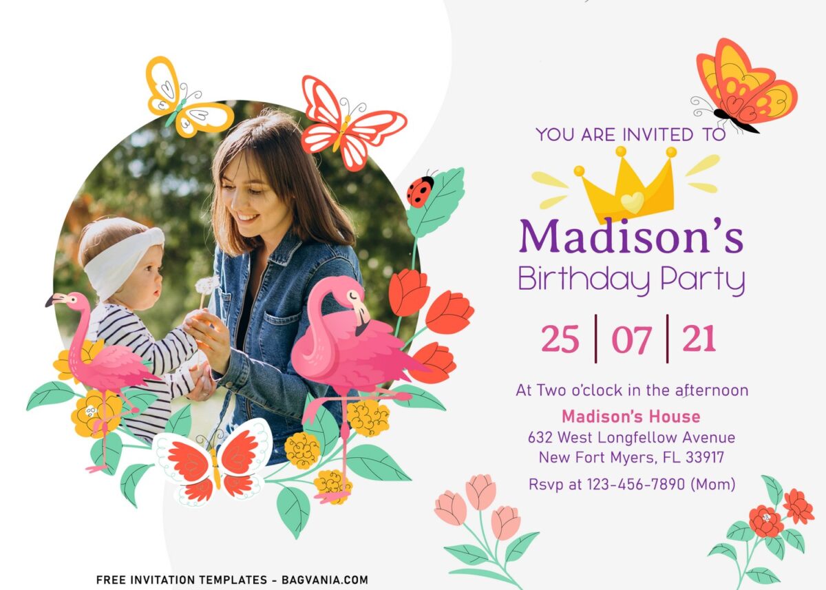 9+ Beautiful Floral And Flamingo Birthday Invitation Templates