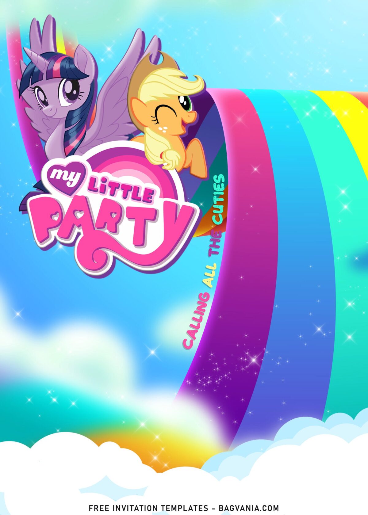 9+ Rainbow My Little Pony Birthday Invitation Templates with Twilight Sparkle