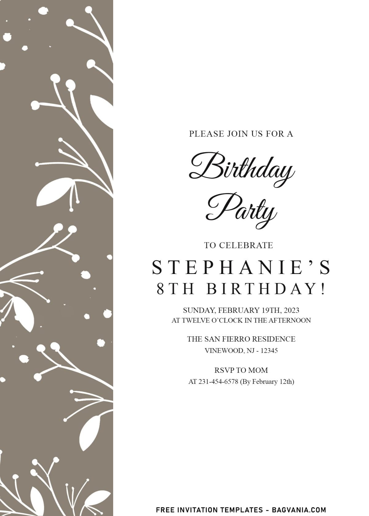 9+ Greenery Foliage Birthday Invitation Templates For Best Spring Birthday Party