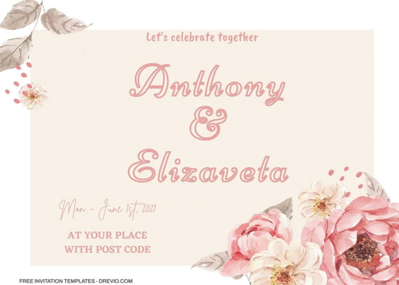 10+ Sweet Pink Peony Floral For Invitation Templates