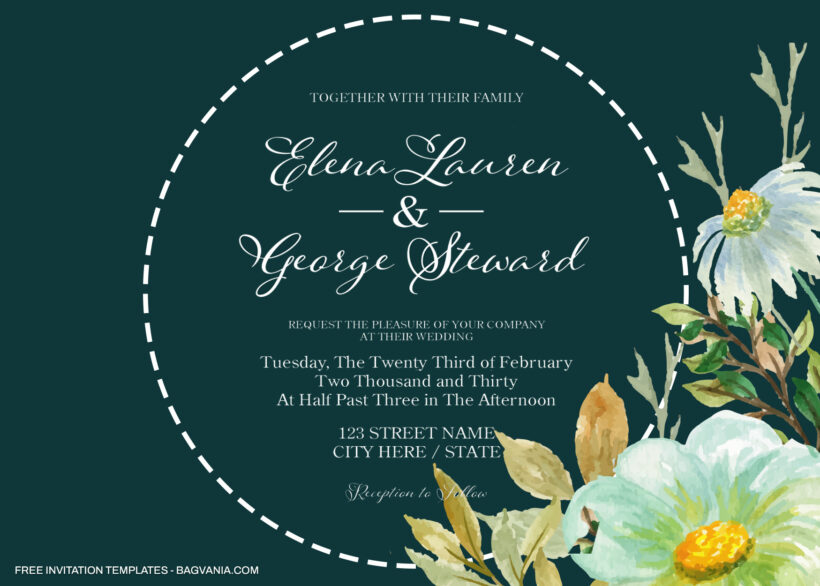 13+ Greenfield With Daisy Floral Invitation Templates