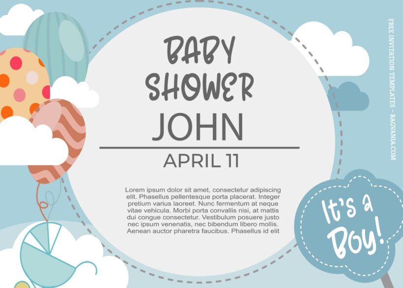 8+ Adorable Baby Shower Invitation For Baby Boy Templates