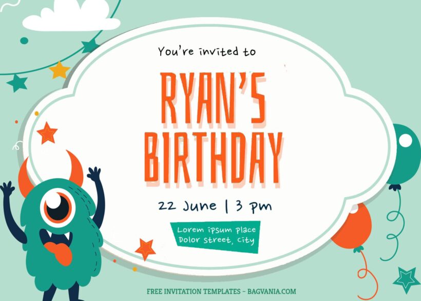 11+ Sweet Monster For Boy Birthday Invitation Templates