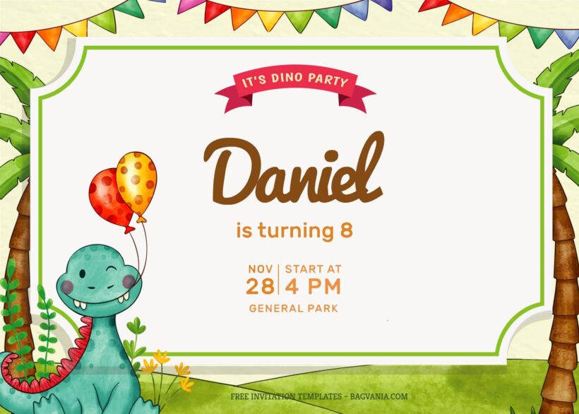 8+ Jungle Dino Boys Birthday Party Invitation Templates