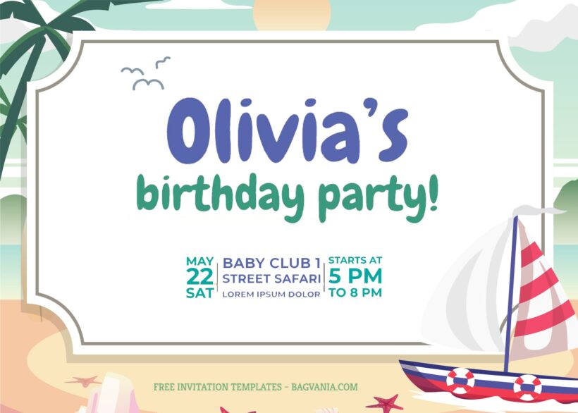 9+ Beach Sea Party Birthday Invitation Templates