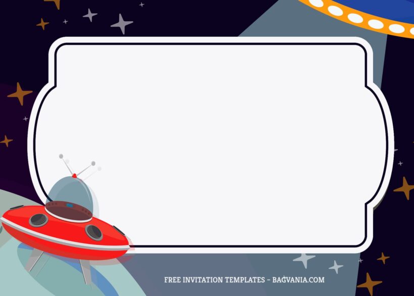7+ Cool Alien Spaceship For Birthday Invitation Templates