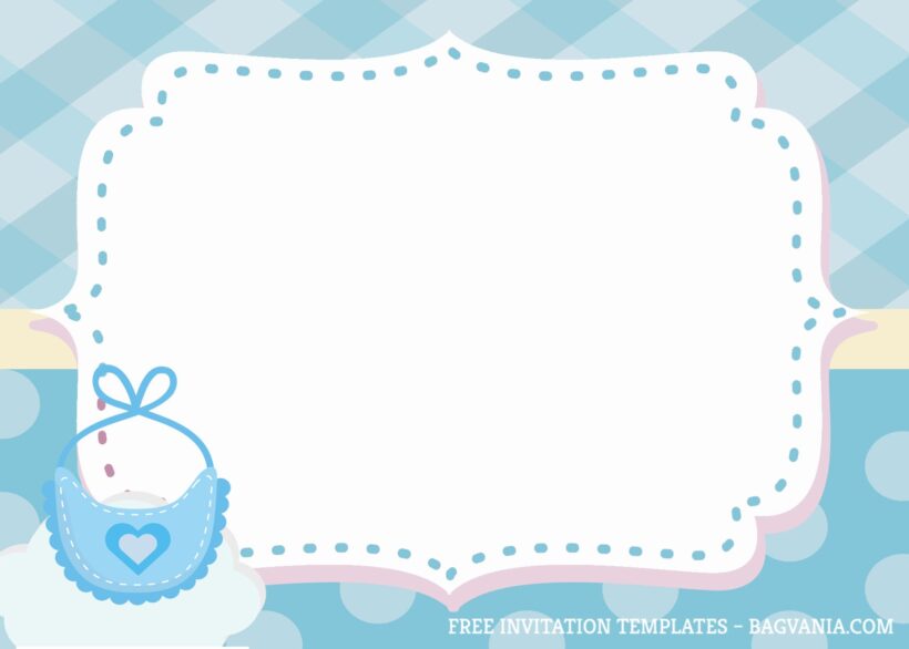 Sweet Blue Baby Shower Party Invitation Templates