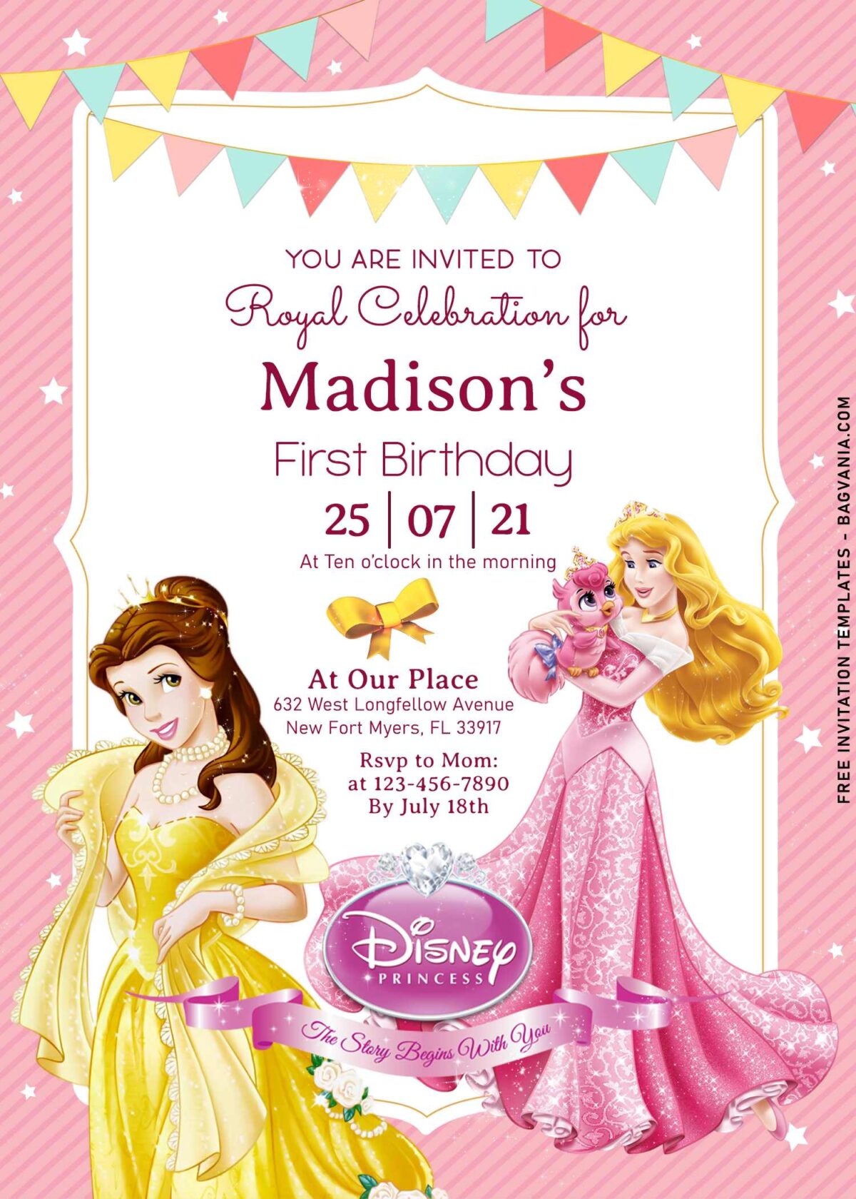9+ Disney Princess And Castle Birthday Invitation Templates