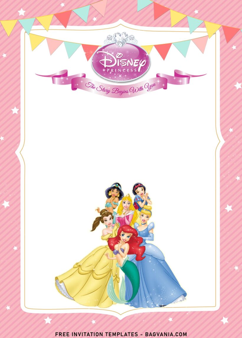 9+ Disney Princess And Castle Birthday Invitation Templates | FREE ...