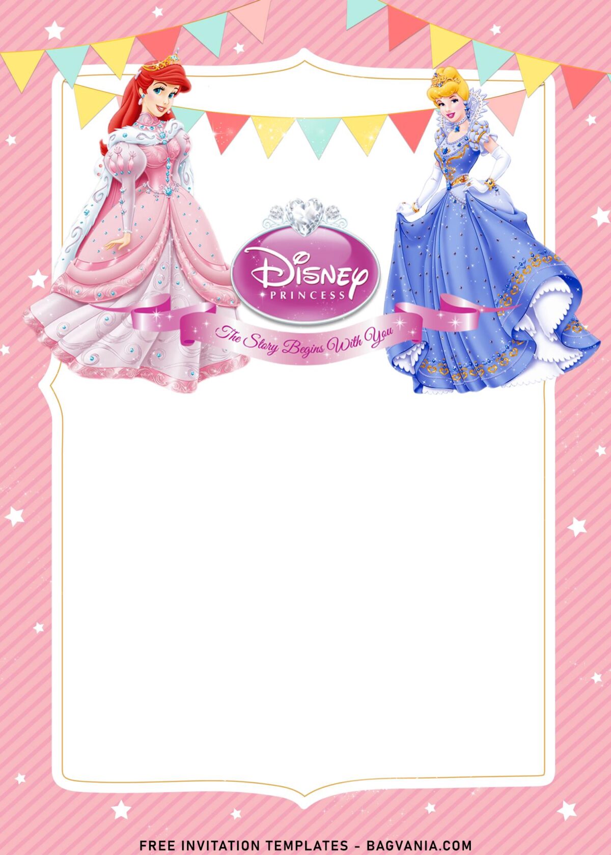 9+ Disney Princess And Castle Birthday Invitation Templates with Beautiful Cinderella