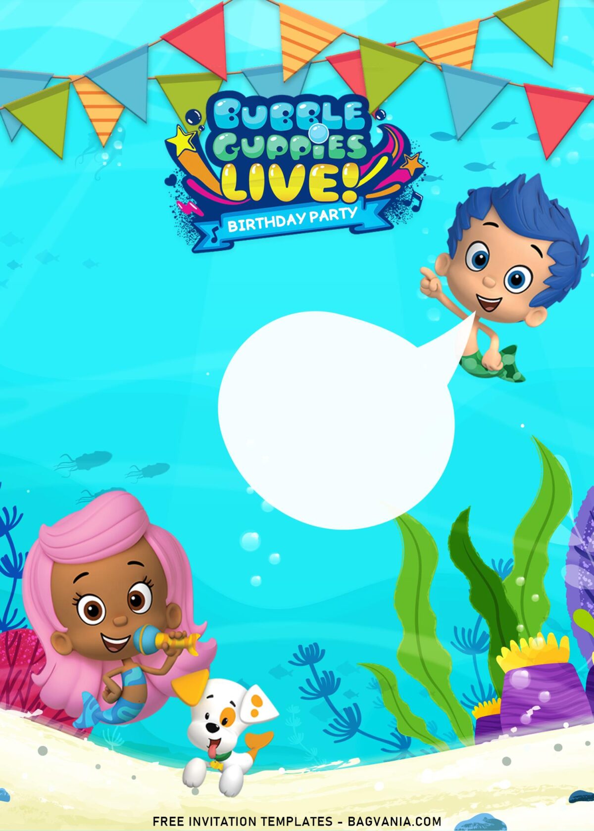 11+ Adorable Bubble Guppies Birthday Invitation Templates with Gil