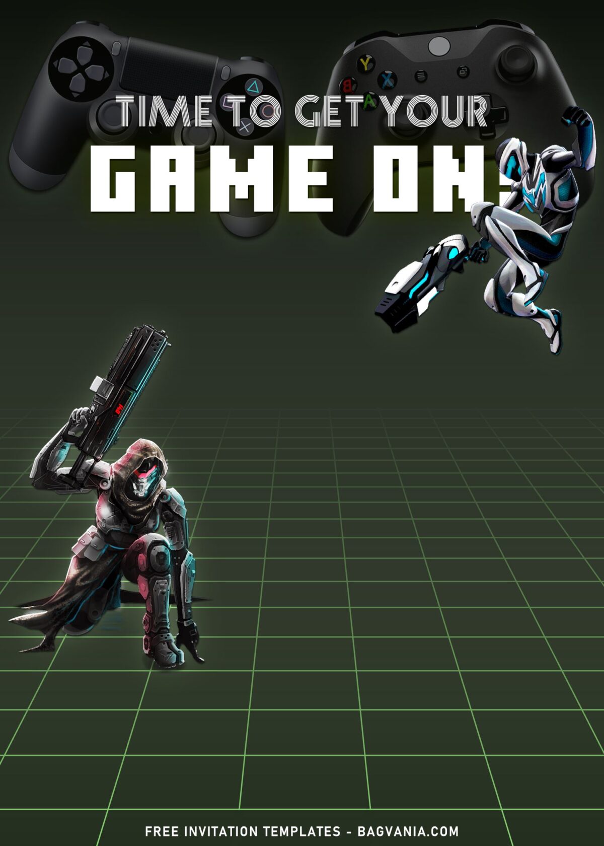 11+ Video Game Birthday Invitation Templates For Your Gamer's Birthday with cool robot