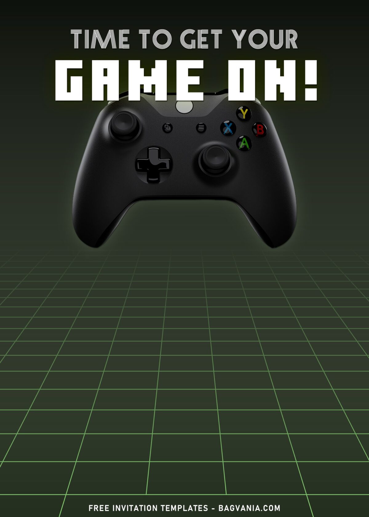 11+ Video Game Birthday Invitation Templates For Your Gamer's Birthday with Xbox controller