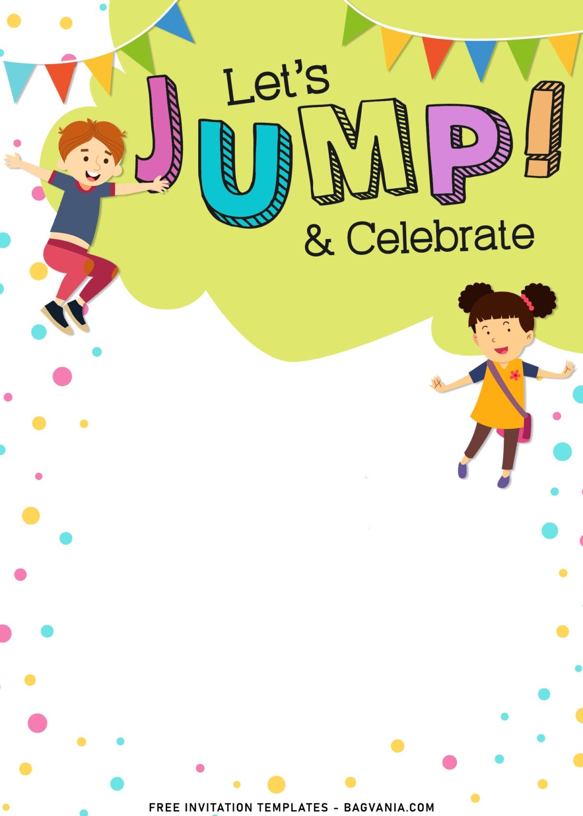 11+ Let’s Jump Party Invitation Templates For Your Kids Next Bash with 