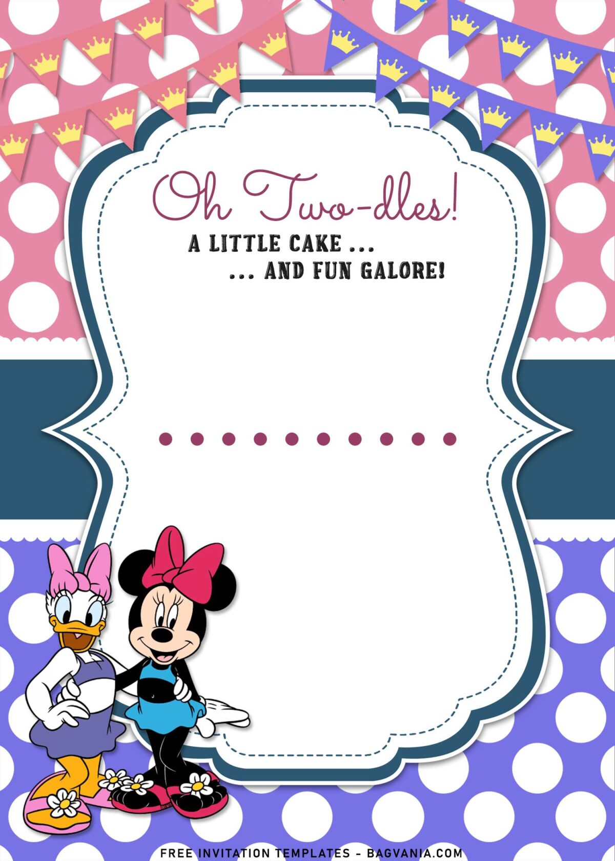 11+ Minnie And Daisy Joint Birthday Invitation Templates with 