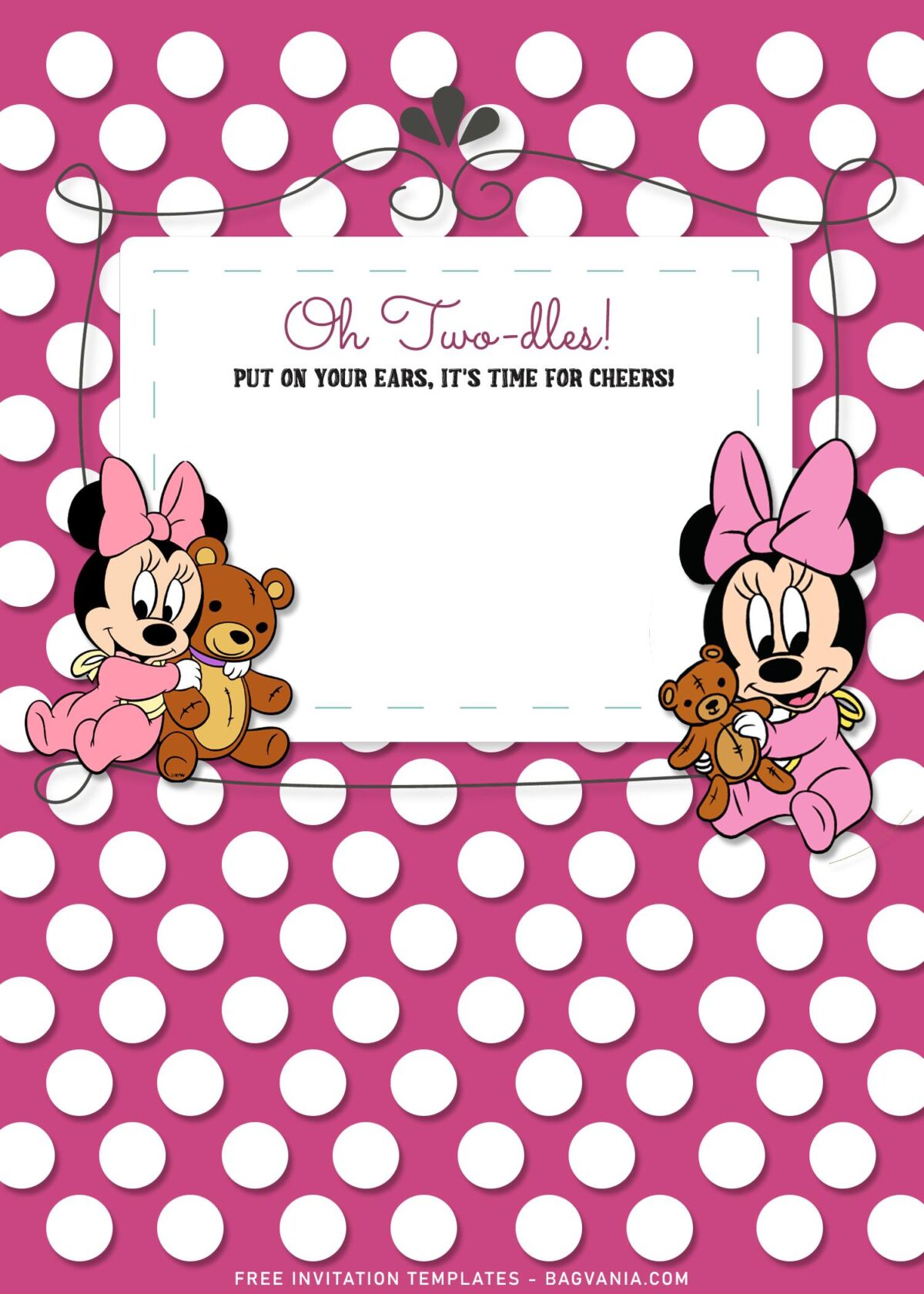 7+ Minnie Mouse Birthday Invitation Templates For Girls Birthday Of All Ages with adorable toddlers Minnie