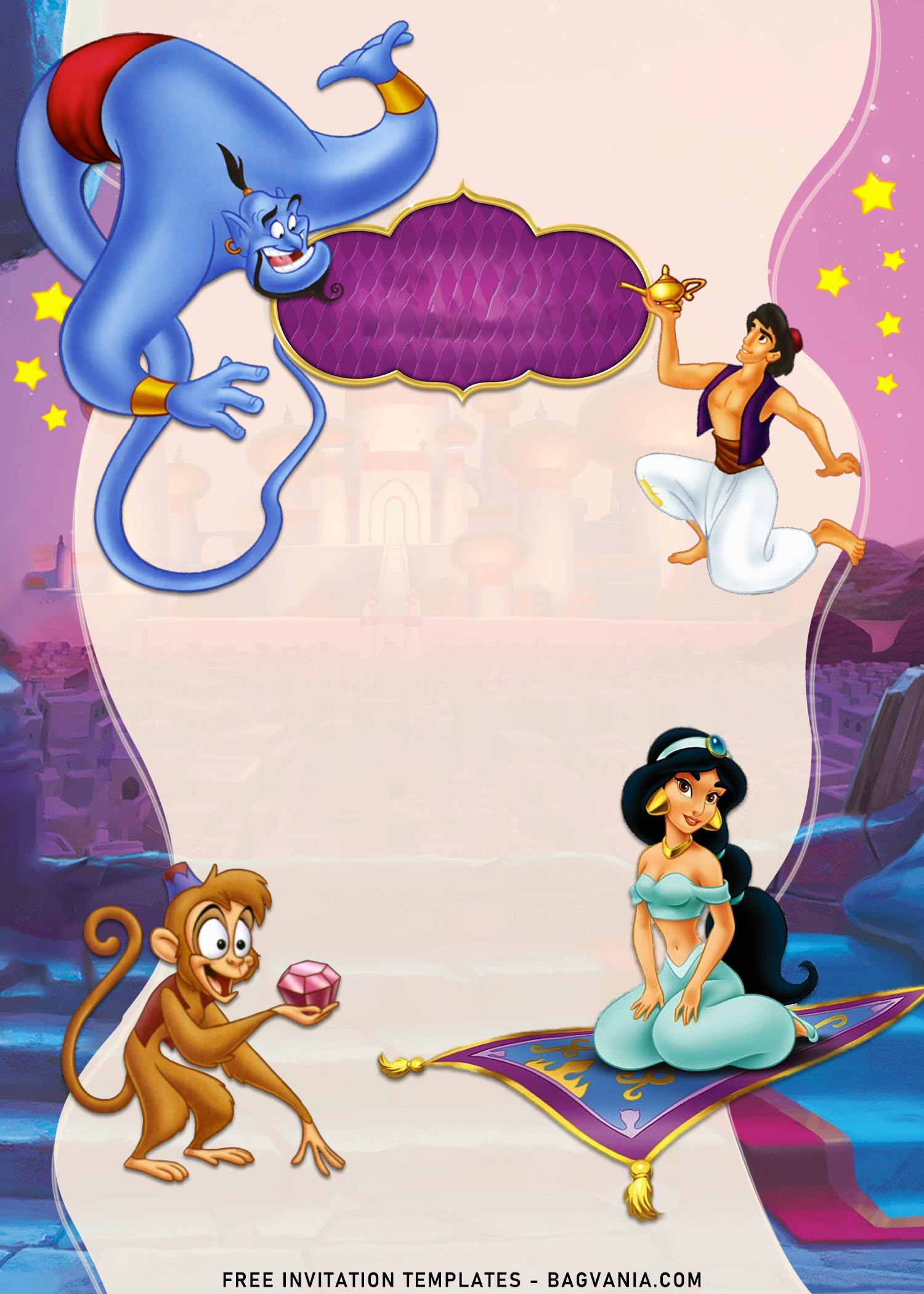 7+ Aladdin Birthday Invitation Templates | FREE Printable Birthday  Invitation Templates - Bagvania