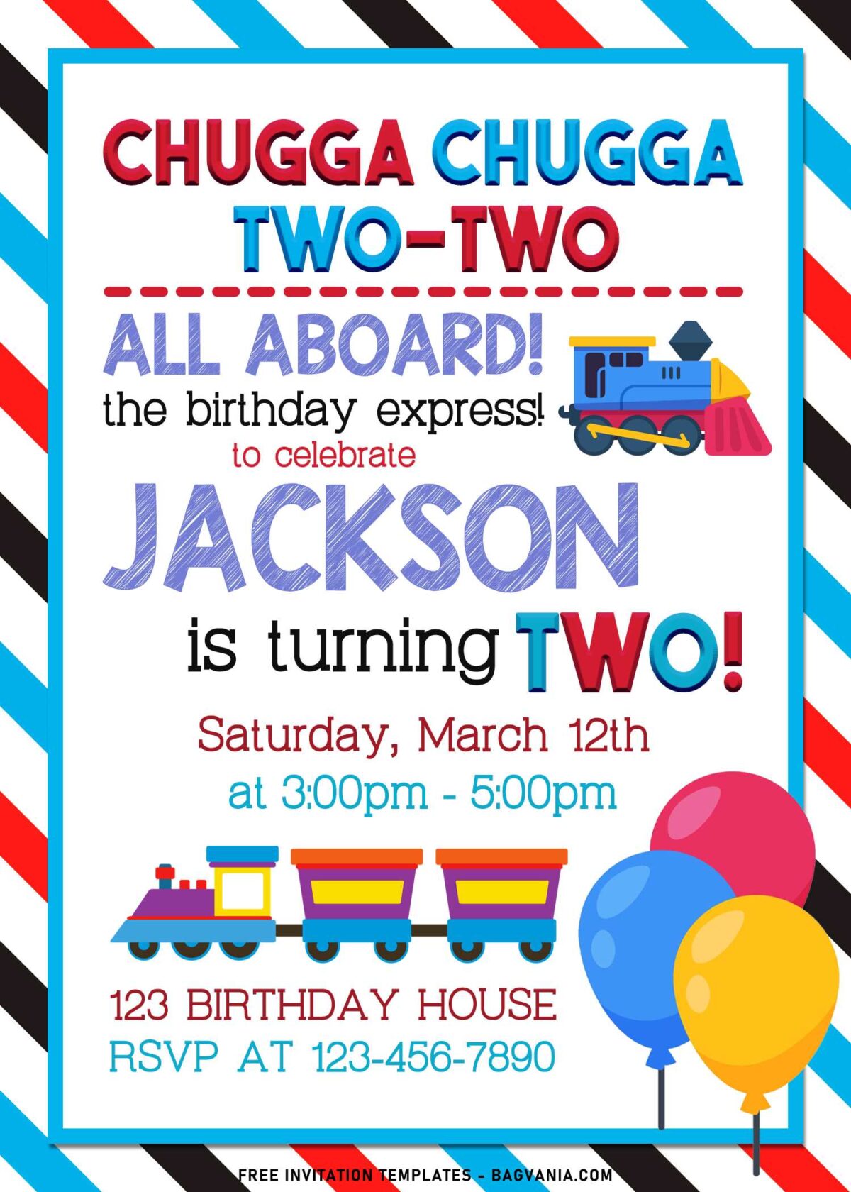 7+ Choo Choo Train Theme Birthday Invitation Templates