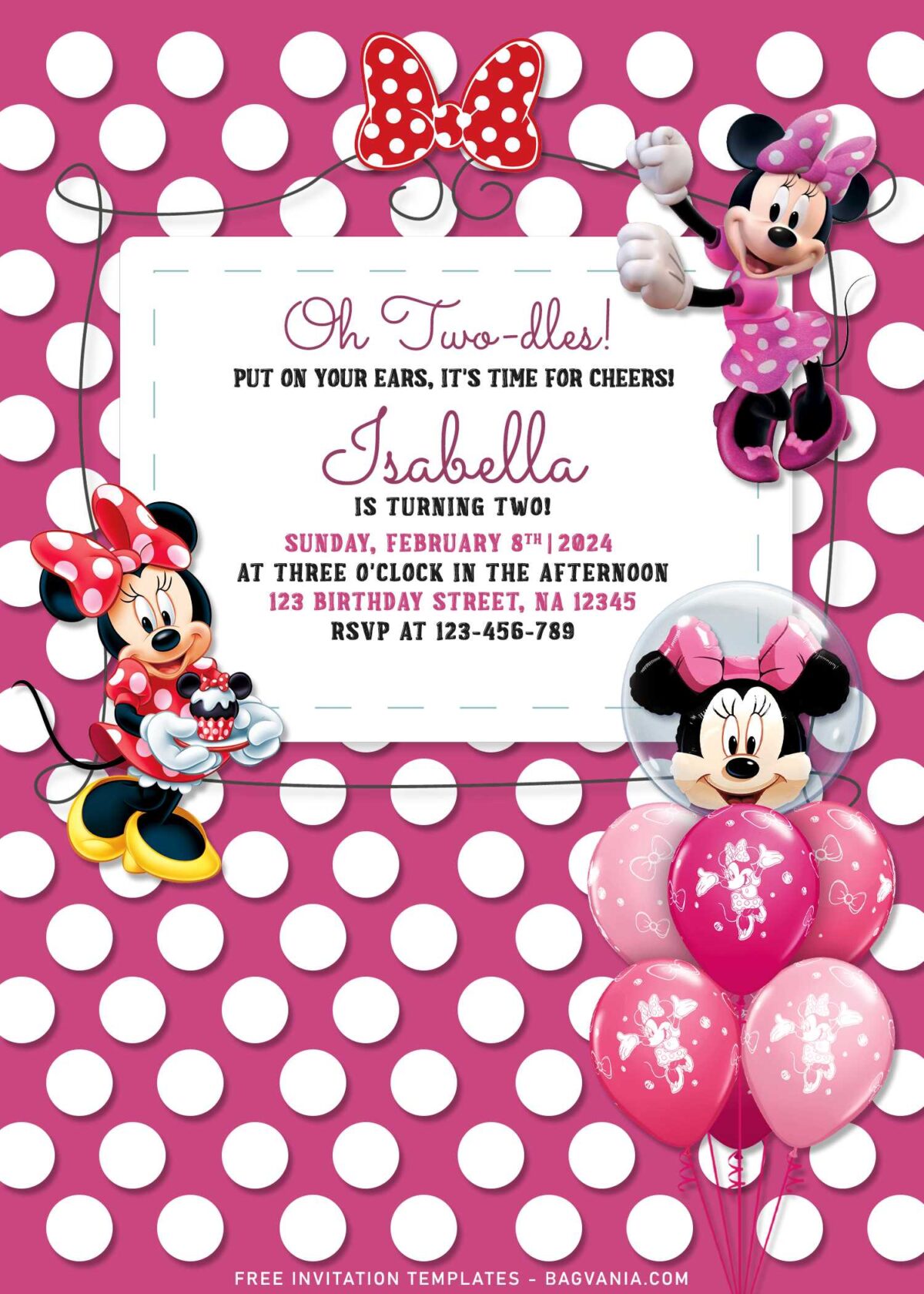 7+ Minnie Mouse Birthday Invitation Templates For Girls Birthday Of All Ages