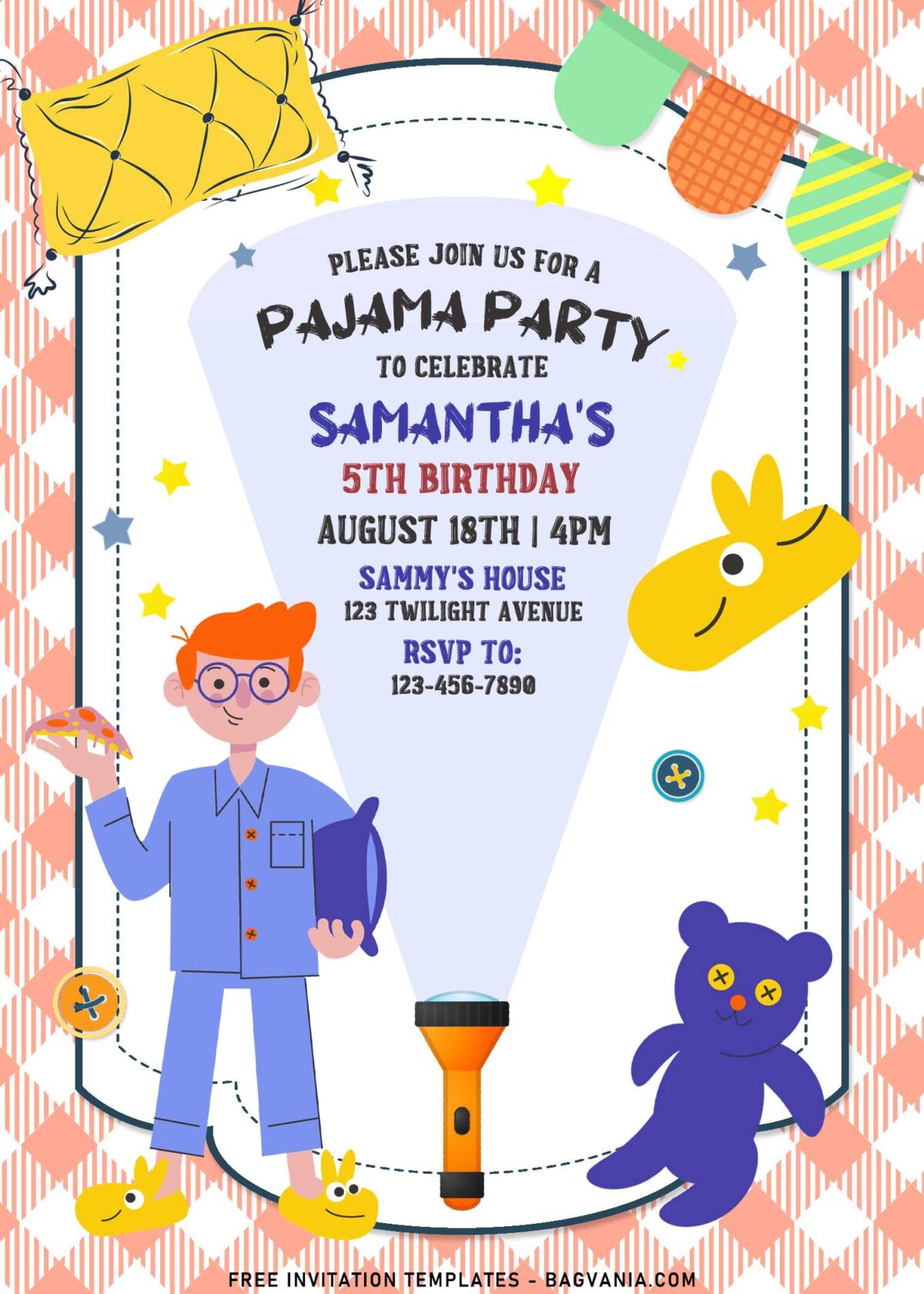 7+ Pajama Party Invitation Templates To Celebrate Your Kid's Birthday