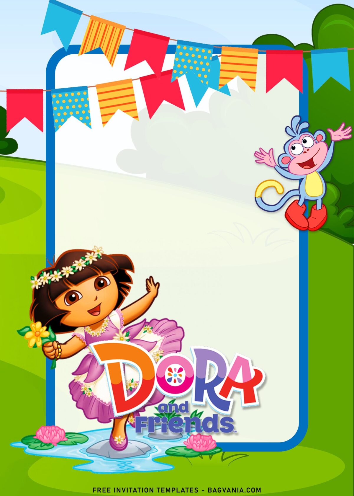 8+ Dora The Explorer Birthday Invitation Templates with Boots