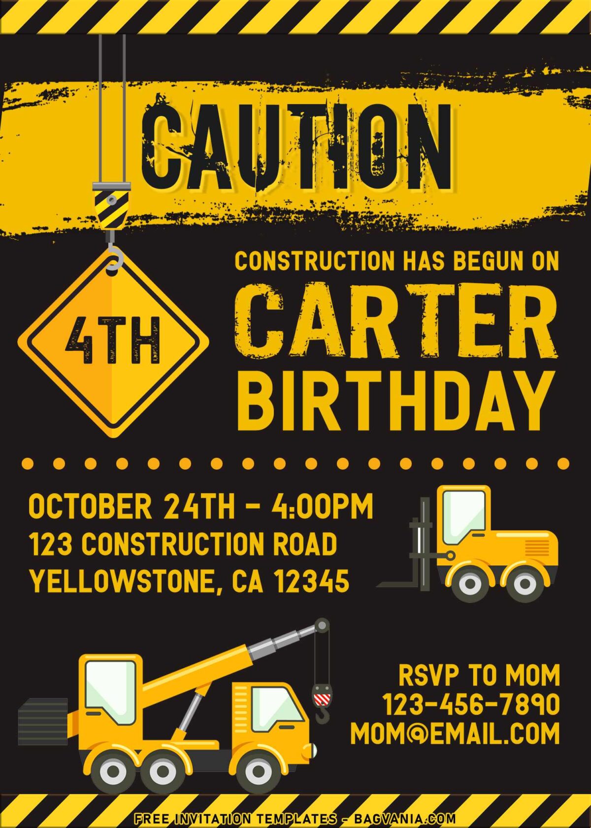 8+ Construction Birthday Invitation Templates
