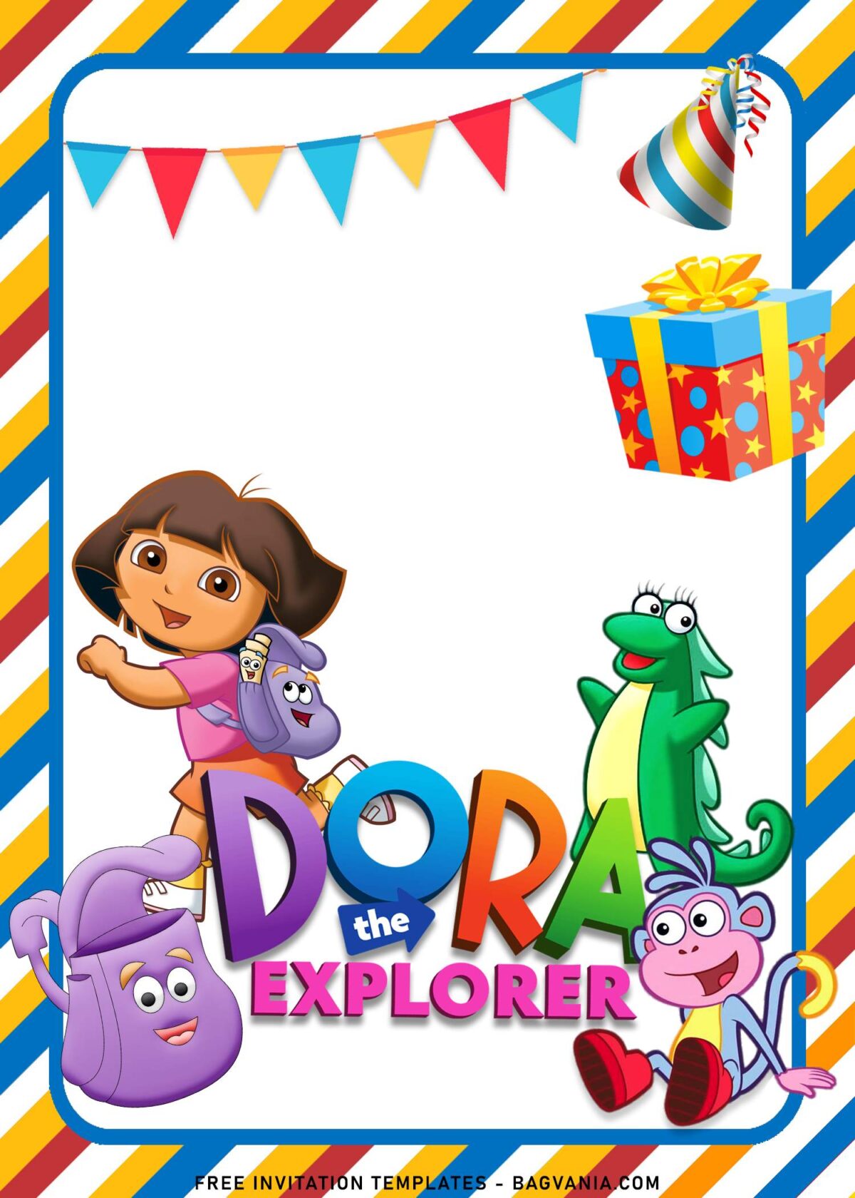 8+ Dora The Explorer Birthday Invitation Templates with Backpack