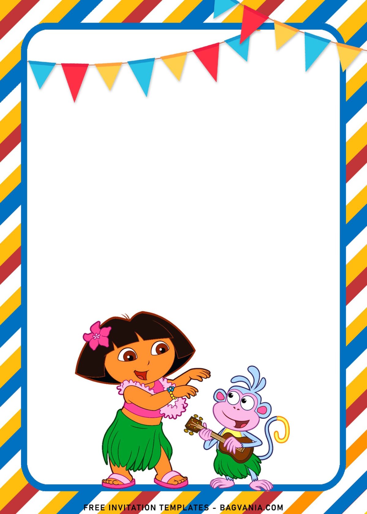 8+ Dora The Explorer Birthday Invitation Templates with Dora Aloha