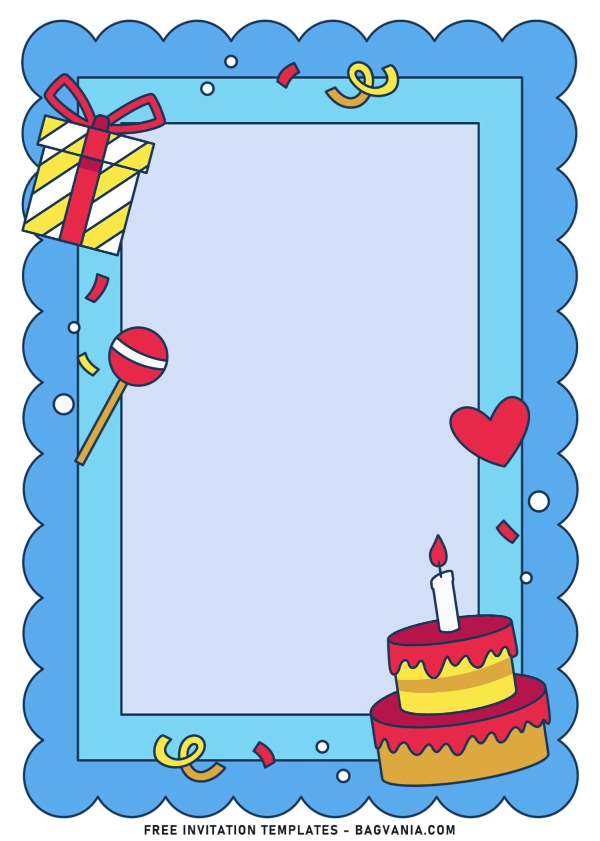 7+ Lovely Summer Birthday Invitation Templates With Cute Stickers with birthday gift boxes