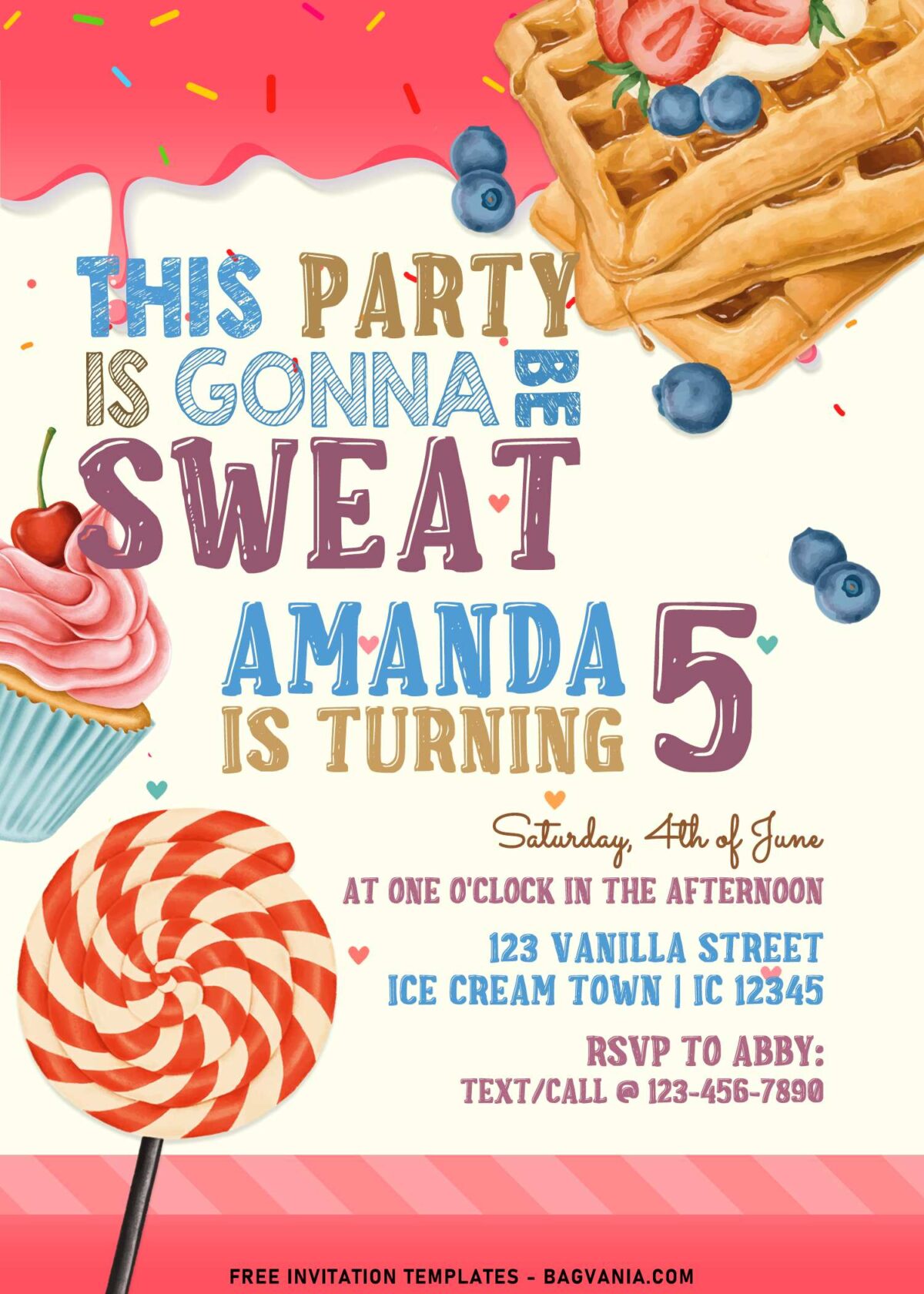 8+ Sweet Treats Birthday Invitation Templates