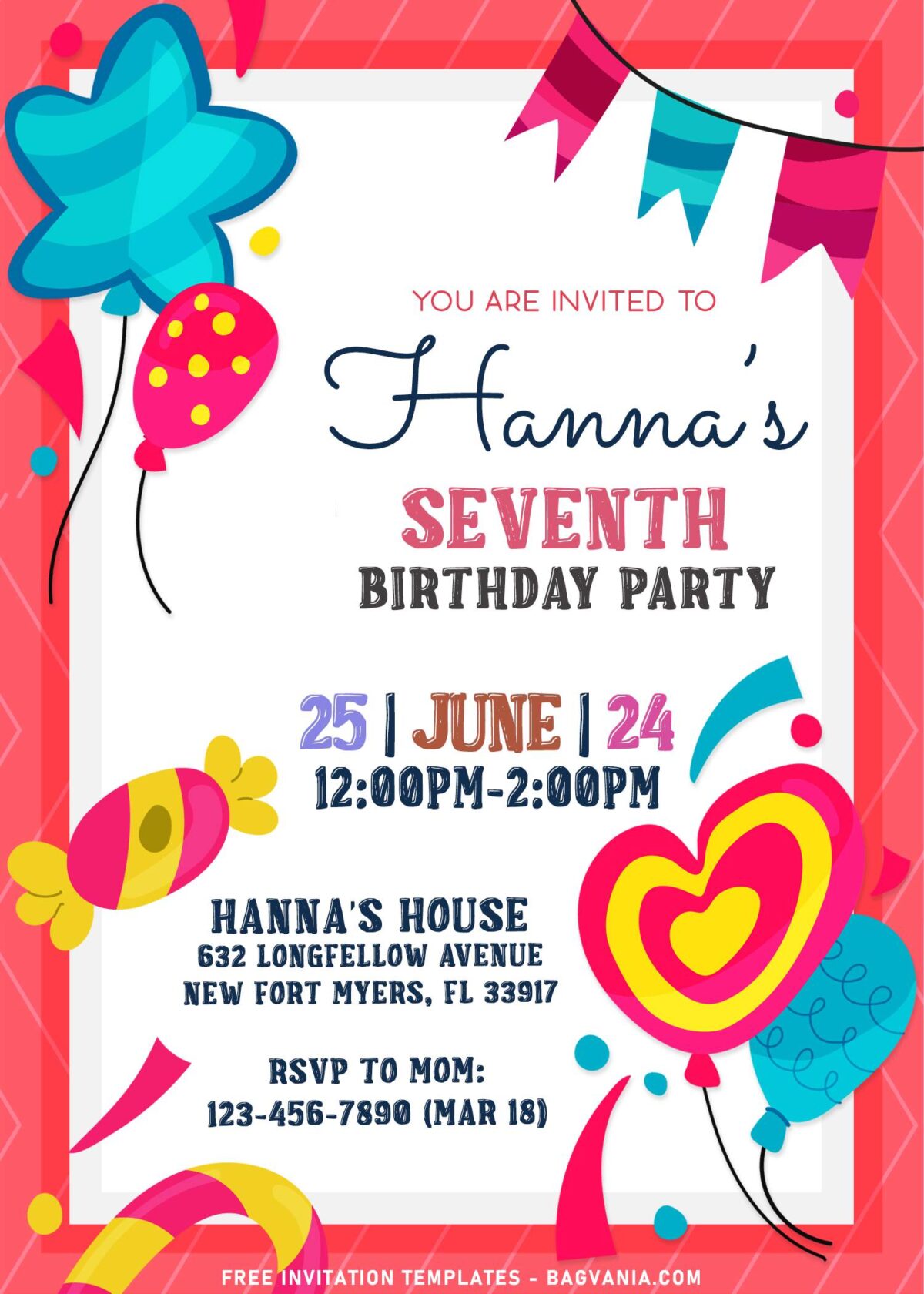 8+ Lovely Adorable Kids Theme Birthday Invitation Templates