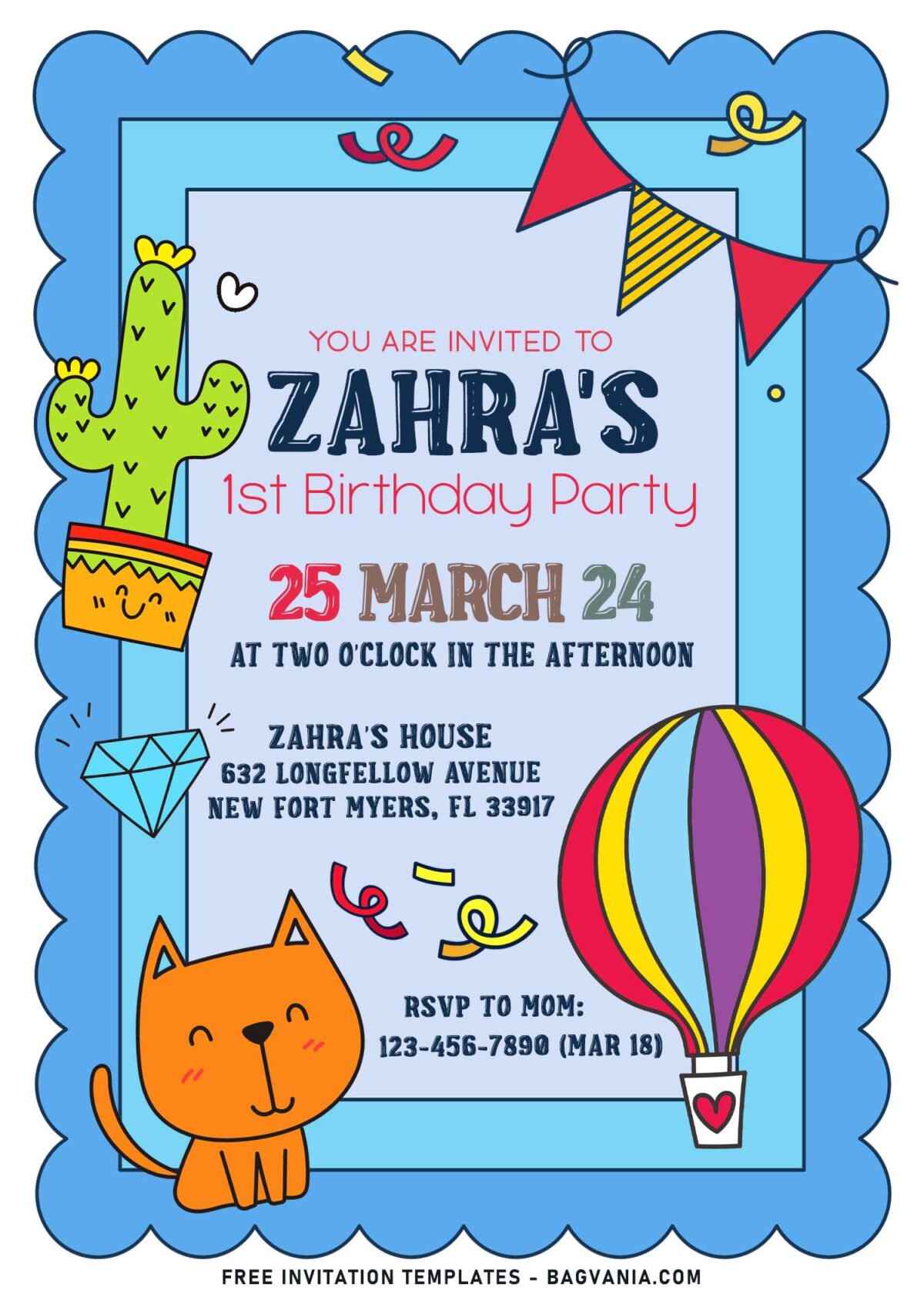 7+ Lovely Summer Birthday Invitation Templates With Cute Stickers