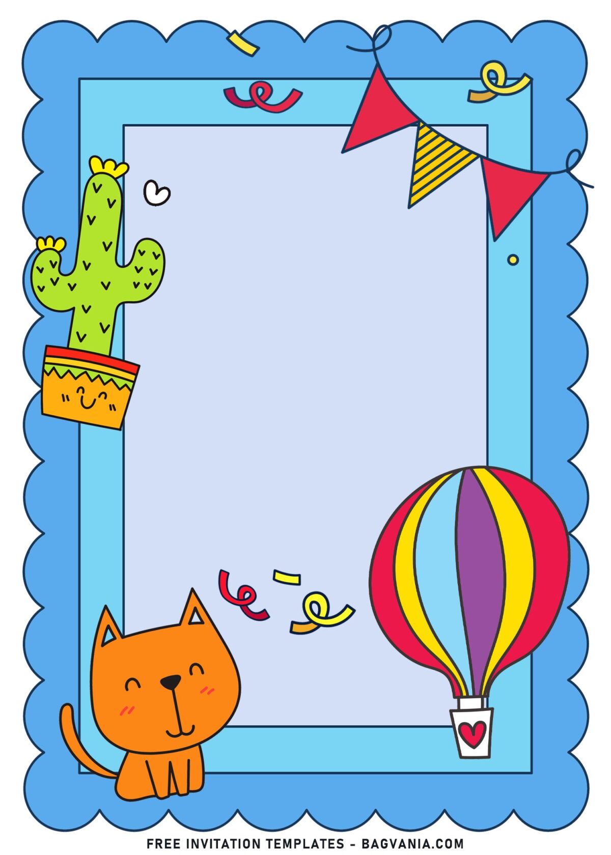7+ Lovely Summer Birthday Invitation Templates With Cute Stickers with cactus