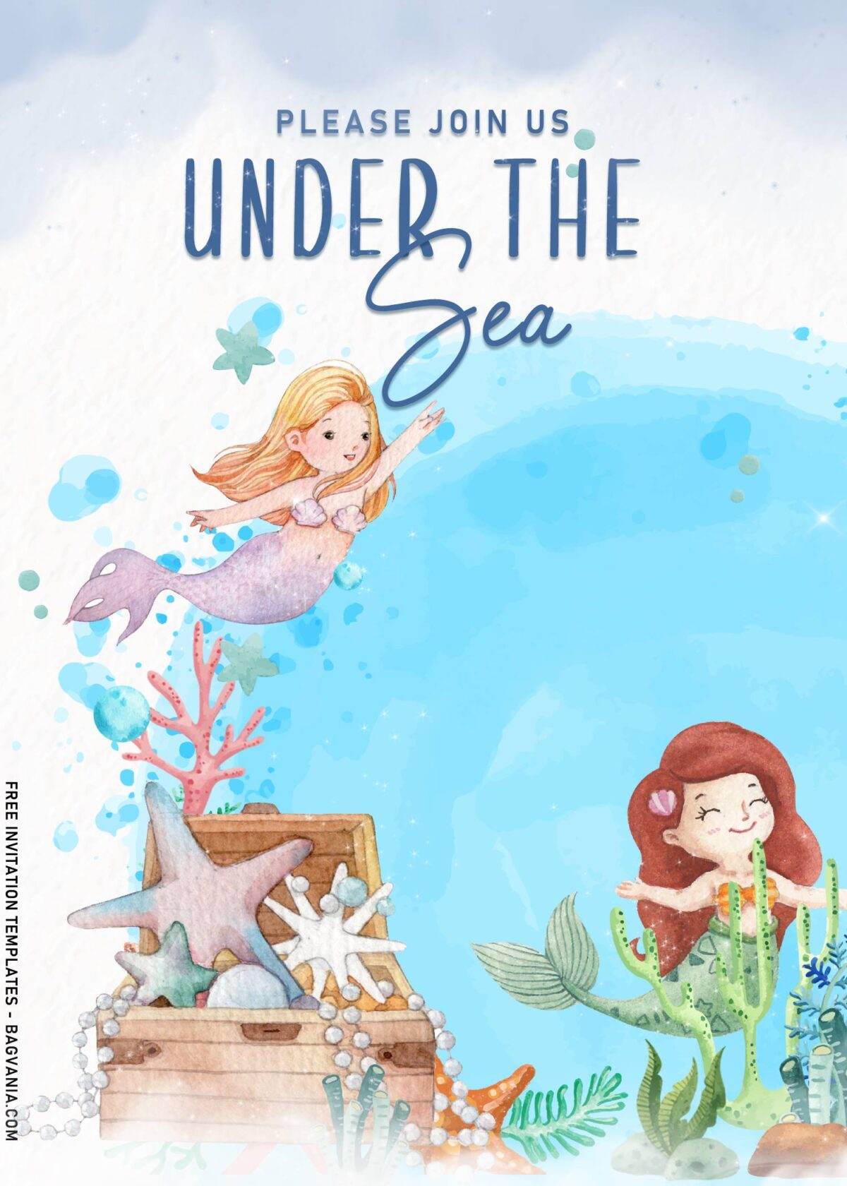 7+ Under The Sea Themed Birthday Invitation Templates with Sea Floor Plants