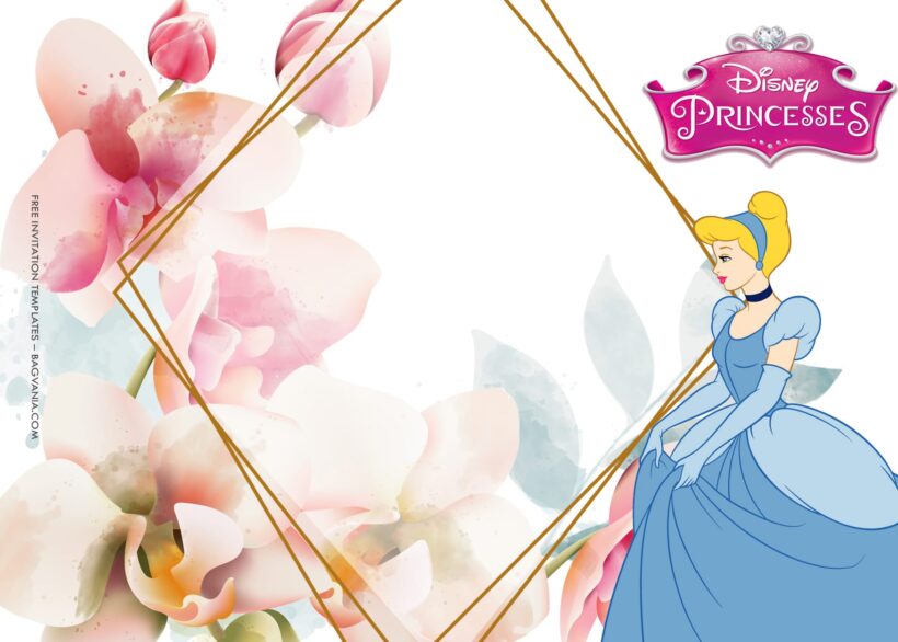 10+ Blossoming Party With Disney Princess Birthday Invitation Templates Type Eight