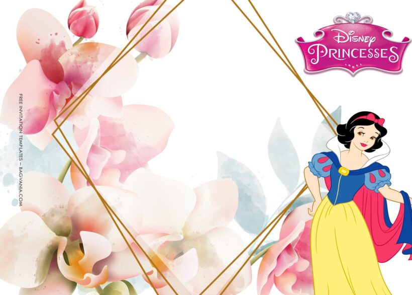 10+ Blossoming Party With Disney Princess Birthday Invitation Templates Type Three
