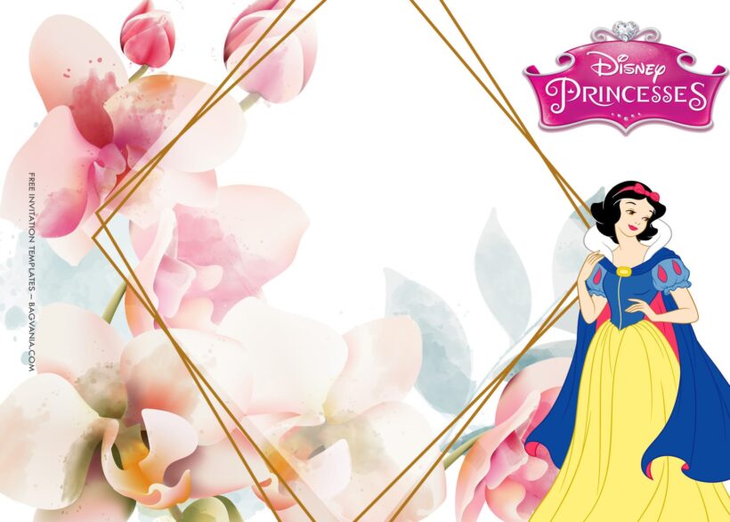 10+ Blossoming Party With Disney Princess Birthday Invitation Templates Type Two