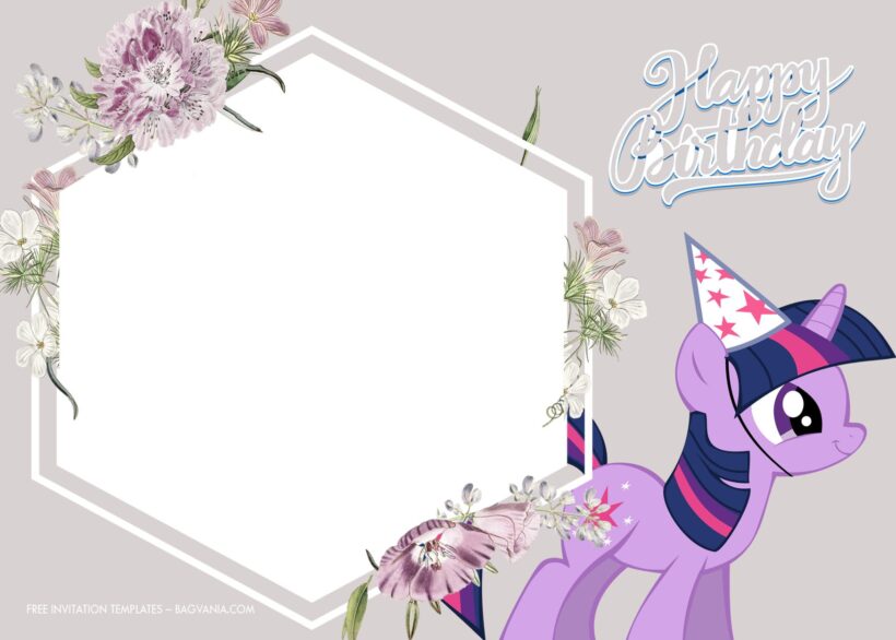 10+ Rainbow In Little Pony Blossom Birthday Invitation Templates Type Eight